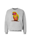 Sun Conure Parrot Watercolor Sweatshirt-Sweatshirts-TooLoud-AshGray-Small-Davson Sales