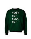 Suns Out Guns Out Adult Dark Sweatshirt-Sweatshirts-TooLoud-Deep-Forest-Green-Small-Davson Sales