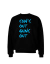 Suns Out Guns Out - Blue Adult Dark Sweatshirt-Sweatshirts-TooLoud-Black-Small-Davson Sales