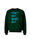 Suns Out Guns Out - Blue Adult Dark Sweatshirt-Sweatshirts-TooLoud-Deep-Forest-Green-Small-Davson Sales