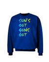 Suns Out Guns Out - Gradient Colors Adult Dark Sweatshirt-Sweatshirts-TooLoud-Deep-Royal-Blue-Small-Davson Sales