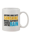 Sunshine-Inspired 11 oz Coffee Mug - Expertly Crafted Drinkware TooLoud-11 OZ Coffee Mug-TooLoud-White-Davson Sales