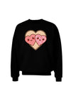 Super Cute Kawaii Hearts Adult Dark Sweatshirt-Sweatshirts-TooLoud-Black-Small-Davson Sales