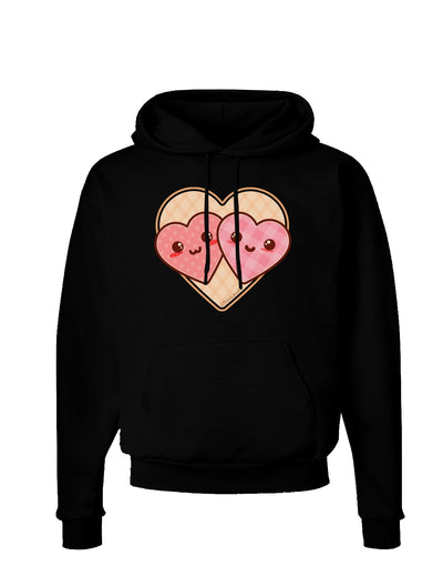 Super Cute Kawaii Hearts Dark Hoodie Sweatshirt-Hoodie-TooLoud-Black-Small-Davson Sales