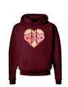 Super Cute Kawaii Hearts Dark Hoodie Sweatshirt-Hoodie-TooLoud-Maroon-Small-Davson Sales