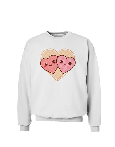 Super Cute Kawaii Hearts Sweatshirt-Sweatshirts-TooLoud-White-Small-Davson Sales