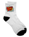 Super Dad - Adult Short Socks with Superhero Comic Style - TooLoud-Socks-TooLoud-White-Ladies-4-6-Davson Sales