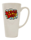 Super Dad - Exquisite Superhero Comic Style 16 Ounce Conical Latte Coffee Mug by TooLoud-Conical Latte Mug-TooLoud-White-Davson Sales