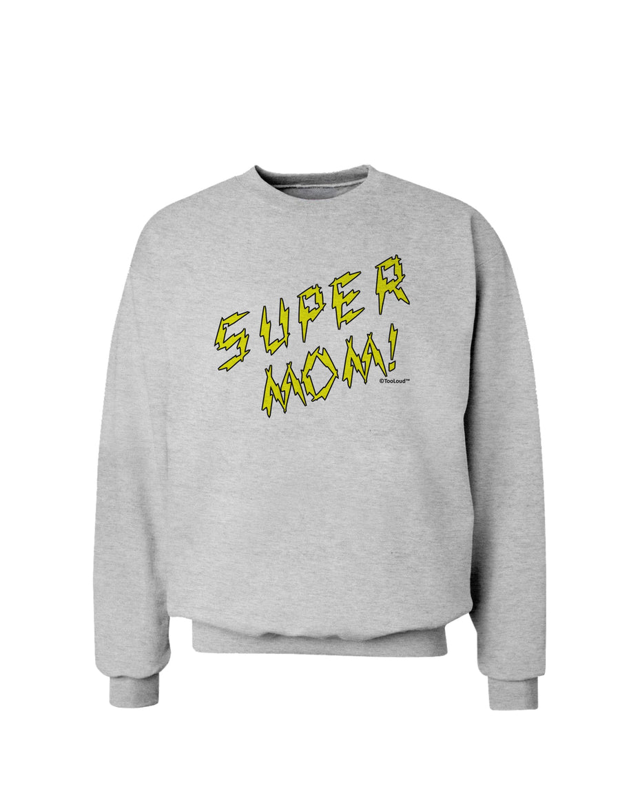 Super Mom - Lightening Bolt Design Sweatshirt by TooLoud-Sweatshirts-TooLoud-White-Small-Davson Sales