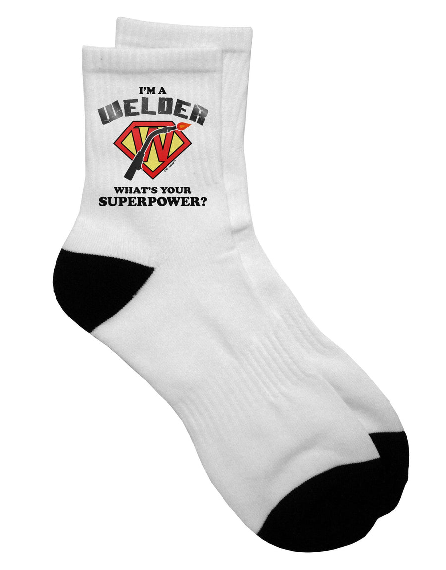Supercharge Your Style with TooLoud Welder Adult Short Socks - Elevate Your Wardrobe-Socks-TooLoud-White-Ladies-4-6-Davson Sales