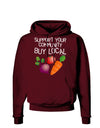 Support Your Community - Buy Local Dark Hoodie Sweatshirt-Hoodie-TooLoud-Maroon-Small-Davson Sales