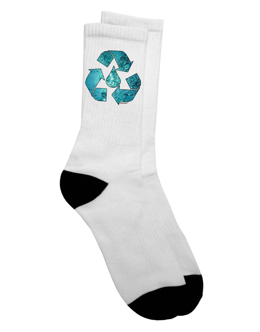 Sustainable Water Conservation Adult Crew Socks - Empowering Eco-Friendly Fashion by TooLoud-Socks-TooLoud-White-Ladies-4-6-Davson Sales