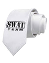 SWAT Team Logo - Distressed Printed White Necktie