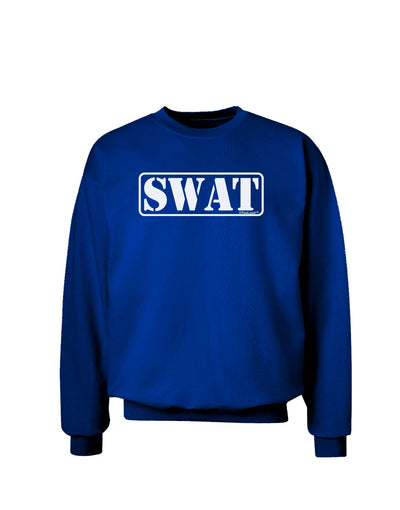 SWAT Team Logo - Text #2 Adult Dark Sweatshirt by TooLoud-Sweatshirts-TooLoud-Deep-Royal-Blue-Small-Davson Sales