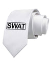 SWAT Team Logo - Text Printed White Necktie by TooLoud