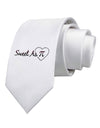 Sweet As Pi Printed White Necktie