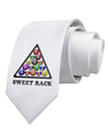 Sweet Rack - Pool Printed White Necktie