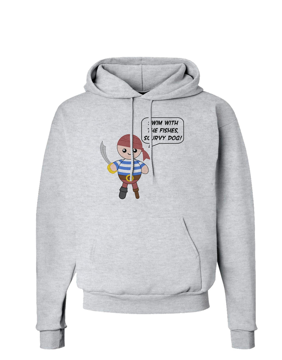 Swim With the Fishes- Petey the Pirate Hoodie Sweatshirt-Hoodie-TooLoud-White-Small-Davson Sales