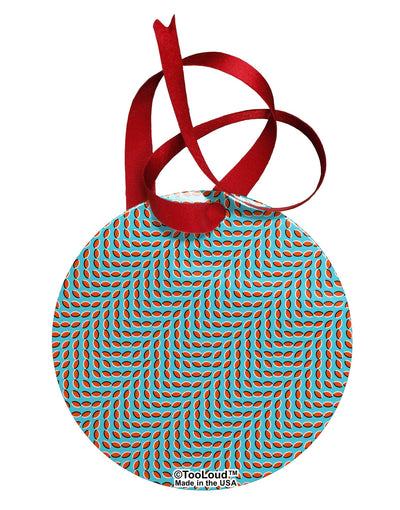 Swimming Fish Optical Illusion Circular Metal Ornament All Over Print-Ornament-TooLoud-White-Davson Sales