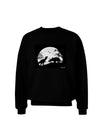 T-Rex and Triceratops Silhouettes Design Adult Dark Sweatshirt by TooLoud-Sweatshirts-TooLoud-Black-Small-Davson Sales