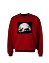 T-Rex and Triceratops Silhouettes Design Adult Dark Sweatshirt by TooLoud-Sweatshirts-TooLoud-Deep-Red-Small-Davson Sales