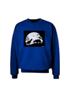 T-Rex and Triceratops Silhouettes Design Adult Dark Sweatshirt by TooLoud-Sweatshirts-TooLoud-Deep-Royal-Blue-Small-Davson Sales