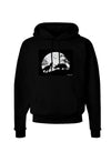 T-Rex and Triceratops Silhouettes Design Dark Hoodie Sweatshirt by TooLoud-Hoodie-TooLoud-Black-Small-Davson Sales