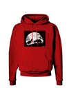 T-Rex and Triceratops Silhouettes Design Dark Hoodie Sweatshirt by TooLoud-Hoodie-TooLoud-Red-Small-Davson Sales