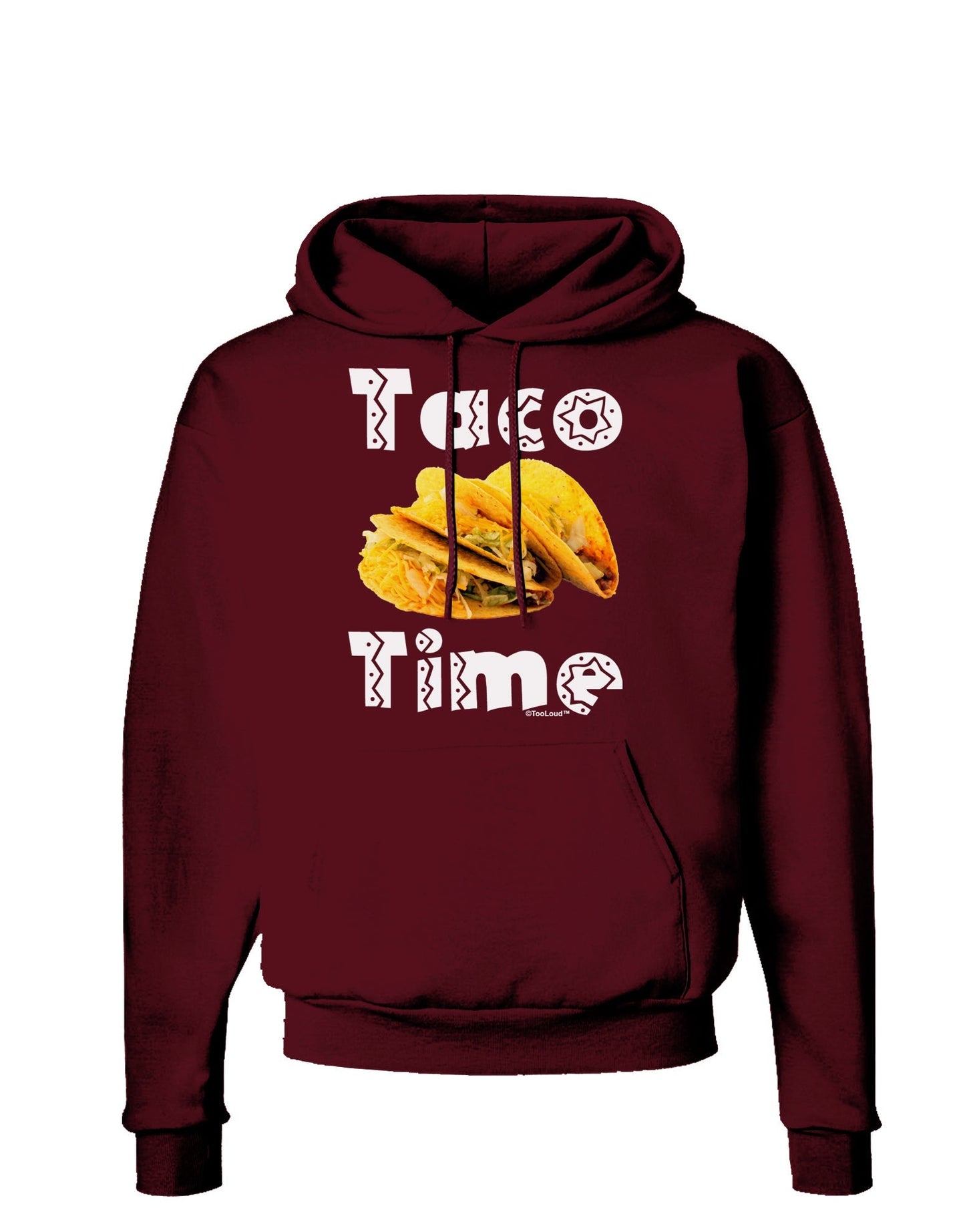 Taco Time - Mexican Food Design Dark Hoodie Sweatshirt by TooLoud-Hoodie-TooLoud-Maroon-Small-Davson Sales