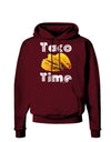 Taco Time - Mexican Food Design Dark Hoodie Sweatshirt by TooLoud-Hoodie-TooLoud-Maroon-Small-Davson Sales