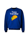 Taco Tuesday Design Adult Dark Sweatshirt by TooLoud-Sweatshirts-TooLoud-Deep-Royal-Blue-Small-Davson Sales