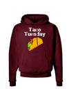 Taco Tuesday Design Dark Hoodie Sweatshirt by TooLoud-Hoodie-TooLoud-Maroon-Small-Davson Sales