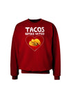 Tacos before Vatos Adult Dark Sweatshirt-Sweatshirt-TooLoud-Deep-Red-Small-Davson Sales