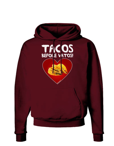 Tacos before Vatos Dark Hoodie Sweatshirt-Hoodie-TooLoud-Maroon-Small-Davson Sales