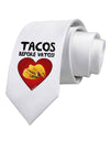 Tacos before Vatos Printed White Necktie