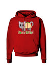 Tacos Rule Taco Cat Design Dark Hoodie Sweatshirt by TooLoud-Hoodie-TooLoud-Red-Small-Davson Sales