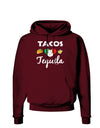 Tacos & Tequila Dark Hoodie Sweatshirt-Hoodie-TooLoud-Maroon-Small-Davson Sales