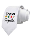 Tacos & Tequila Printed White Necktie