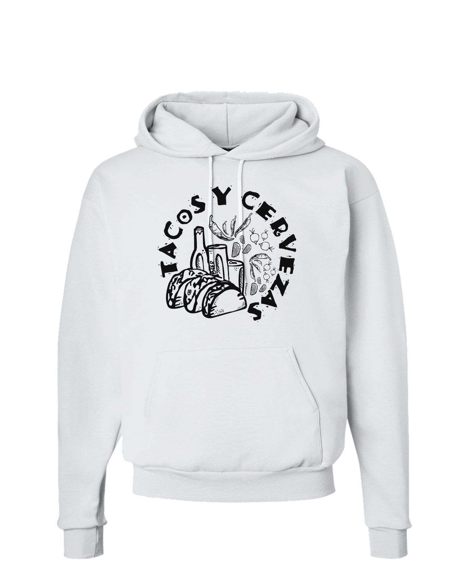 Tacos Y Cervezas Hoodie Sweatshirt-Hoodie-TooLoud-White-Small-Davson Sales