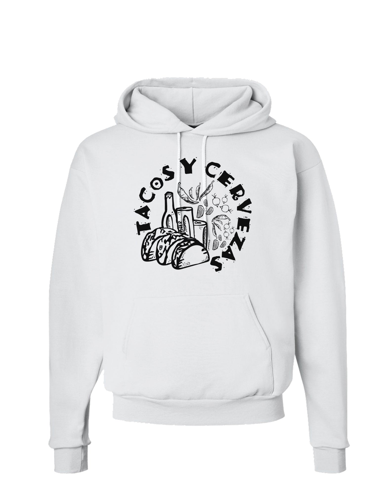 Tacos Y Cervezas Hoodie Sweatshirt-Hoodie-TooLoud-White-Small-Davson Sales