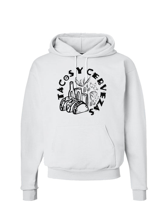 Tacos Y Cervezas Hoodie Sweatshirt-Hoodie-TooLoud-White-Small-Davson Sales
