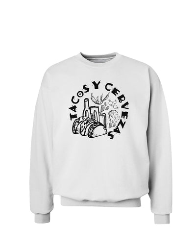 Tacos Y Cervezas Sweatshirt-Sweatshirts-TooLoud-White-Small-Davson Sales