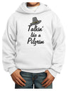 Talkin Like a Pilgrim Youth Hoodie Pullover Sweatshirt-Youth Hoodie-TooLoud-White-XS-Davson Sales