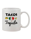 Tantalizing Tacos & Tequila Themed 11 oz Coffee Mug - TooLoud-11 OZ Coffee Mug-TooLoud-White-Davson Sales