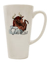 Taurus Color Illustration Conical Latte Coffee Mug - Perfect for Coffee Connoisseurs TooLoud-Conical Latte Mug-TooLoud-White-Davson Sales