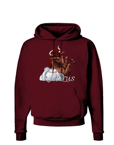 Taurus Color Illustration Dark Hoodie Sweatshirt-Hoodie-TooLoud-Maroon-Small-Davson Sales