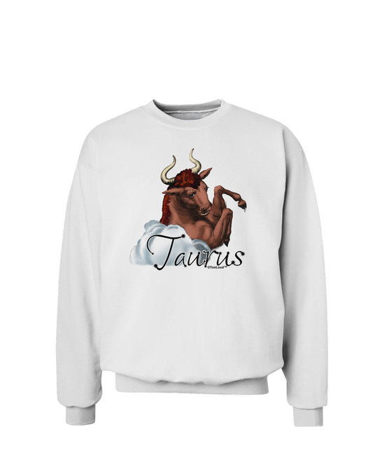 Taurus Color Illustration Sweatshirt-Sweatshirts-TooLoud-White-Small-Davson Sales