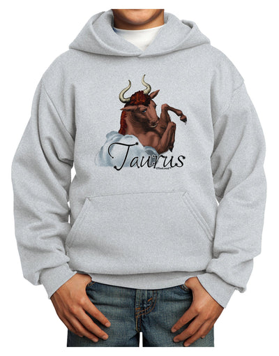 Taurus Color Illustration Youth Hoodie Pullover Sweatshirt-Youth Hoodie-TooLoud-Ash-XS-Davson Sales