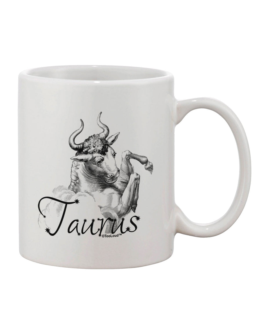 Taurus Illustration Printed 11 oz Coffee Mug - Expertly Crafted Drinkware-11 OZ Coffee Mug-TooLoud-White-Davson Sales