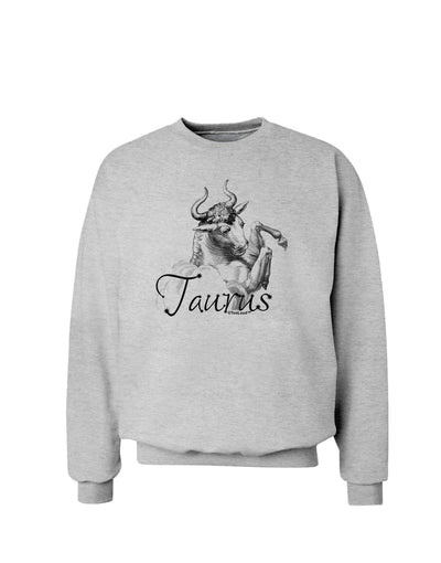 Taurus Illustration Sweatshirt-Sweatshirts-TooLoud-AshGray-Small-Davson Sales